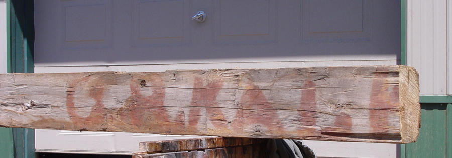 Hand Hewn Beam Painted Kalk in Red Barn Paint